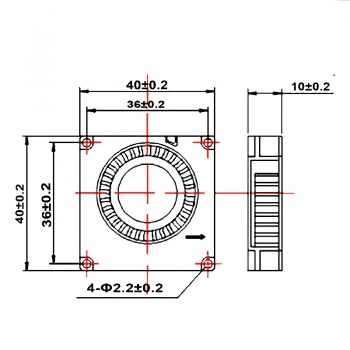 Fan radial 4010 (Hydraulic) Gdstime DC 24V